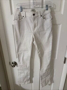 L.L. Bean Women's True Shape Jeans, High-Rise Slim-Leg Colors White size 8